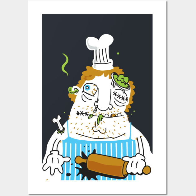 Master Chef Zombie Wall Art by Jumpy